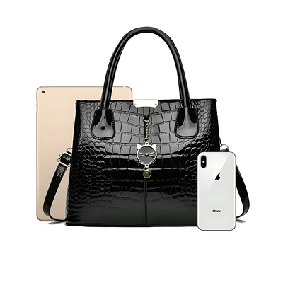Claribel | Shiny Patent Leather Tote Bag