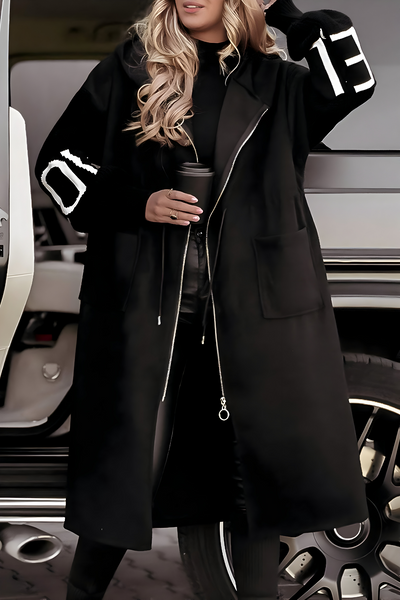 Camilla | Ladies Jacket with Knitted Sleeves and Hood