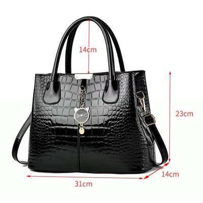 Claribel | Shiny Patent Leather Tote Bag