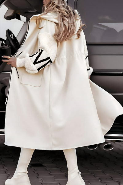 Camilla | Ladies Jacket with Knitted Sleeves and Hood