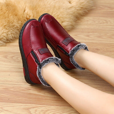Celestine | Cosy Zipper Leather Boots