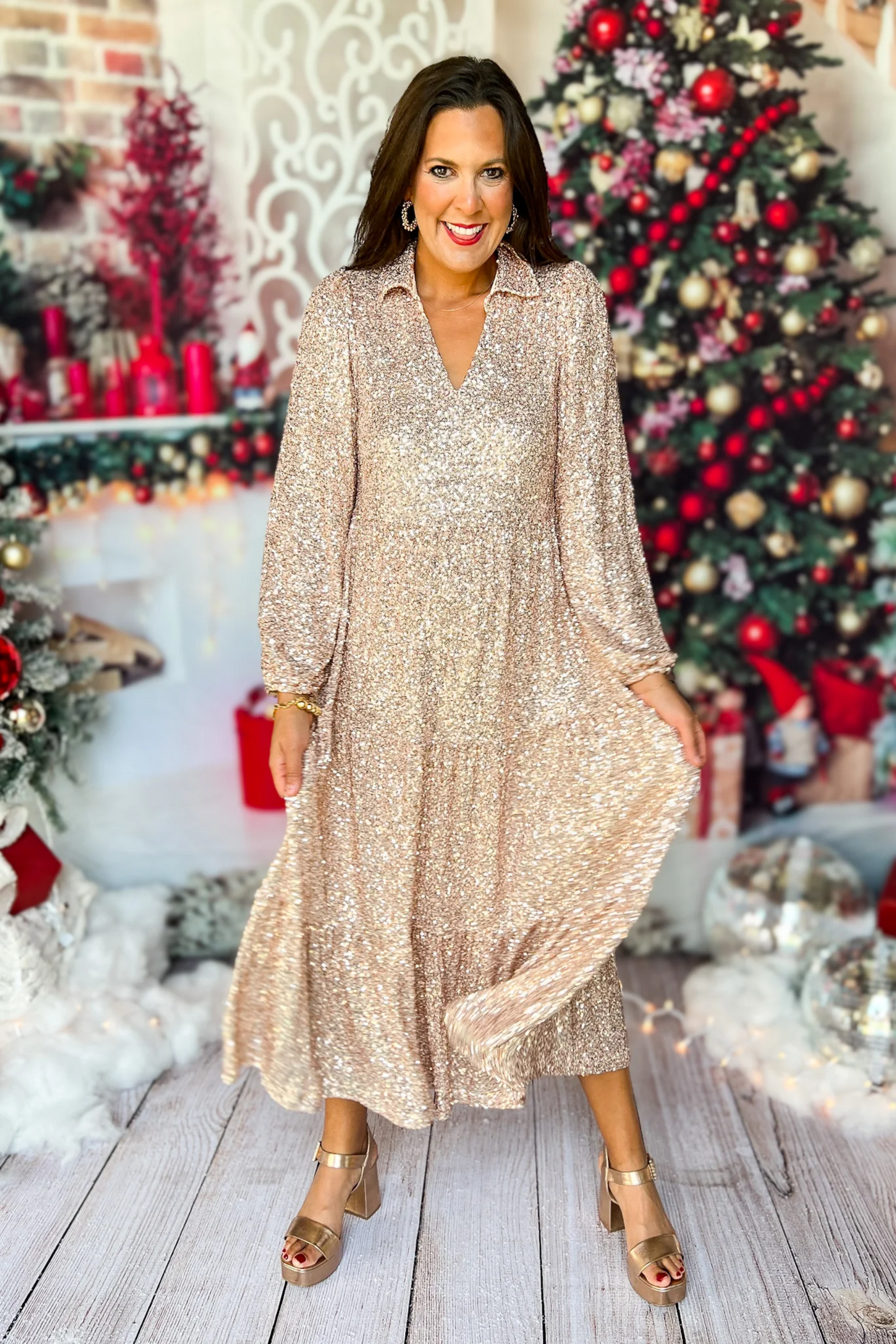 Starlit Elegance | Sequin Maxi Dress