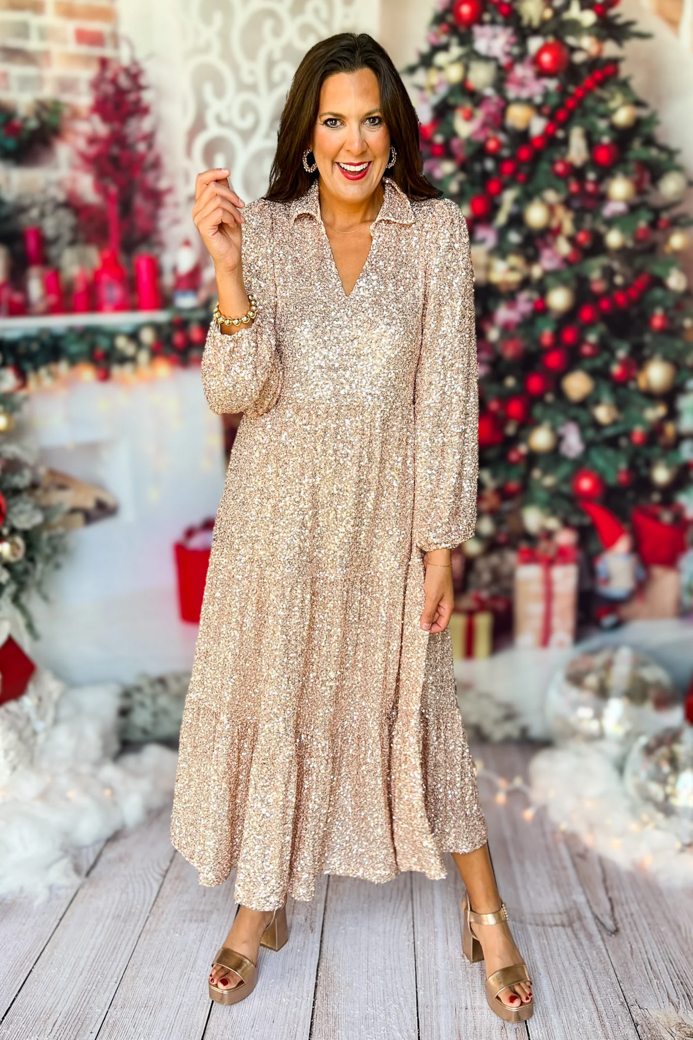 Starlit Elegance | Sequin Maxi Dress
