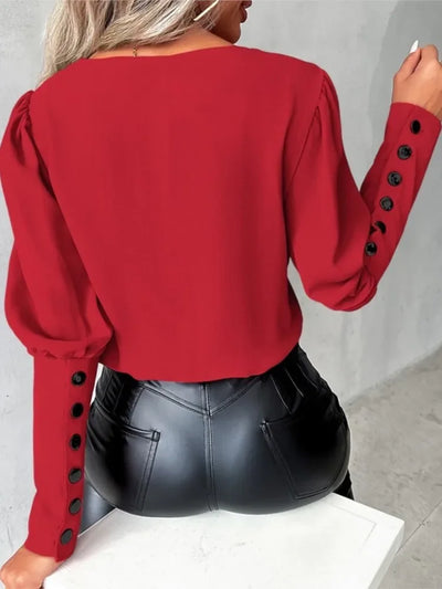 Abby | Elegant V-Neck Blouse