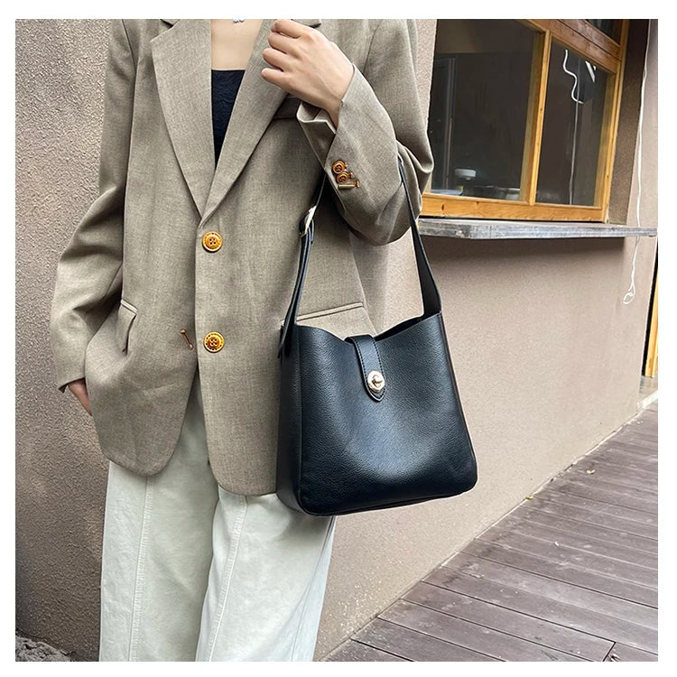 Sabella | Retro Suede Bucket Tote