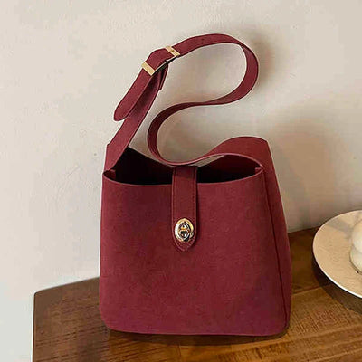 Sabella | Retro Suede Bucket Tote
