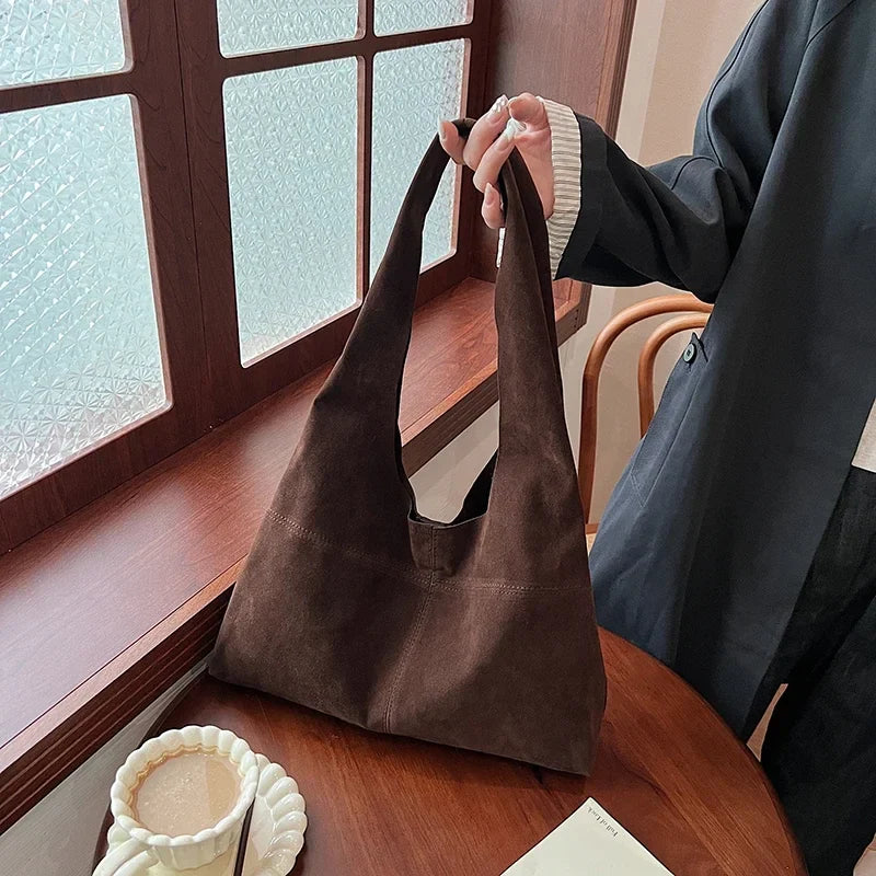 Elisanne | Faux Suede Casual Shoulder Bag
