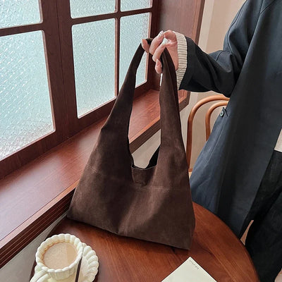 Elisanne | Faux Suede Casual Shoulder Bag