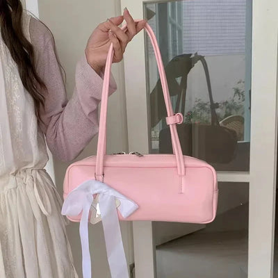 Amorette | Ribbon Accent Shoulder Bag