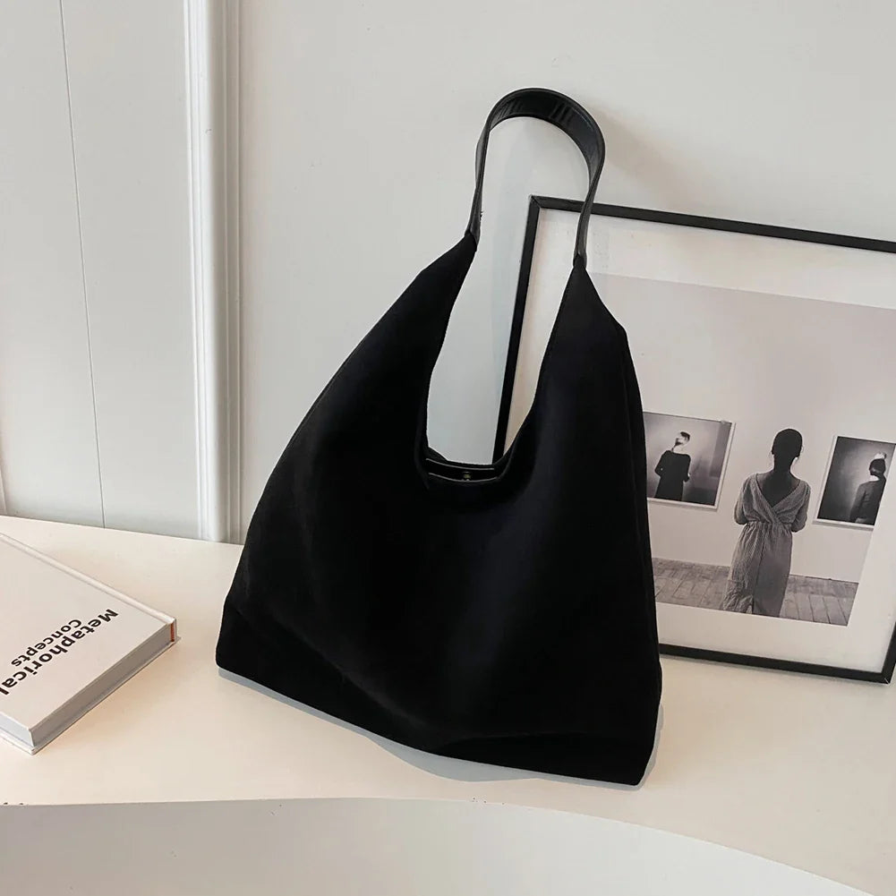Gianna | Retro Suede Shoulder Tote