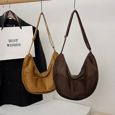 Davana | Suede Crossbody Hobo Bag