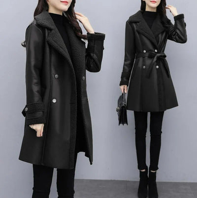 Sophie | Premium Cosy Italian Leather Coat