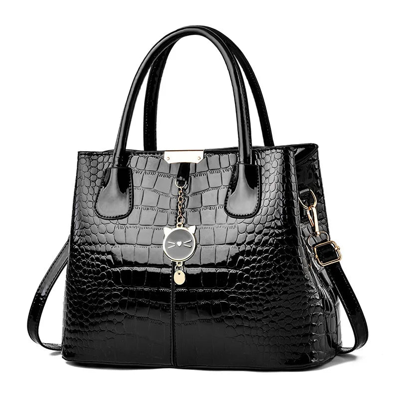 Claribel | Shiny Patent Leather Tote Bag