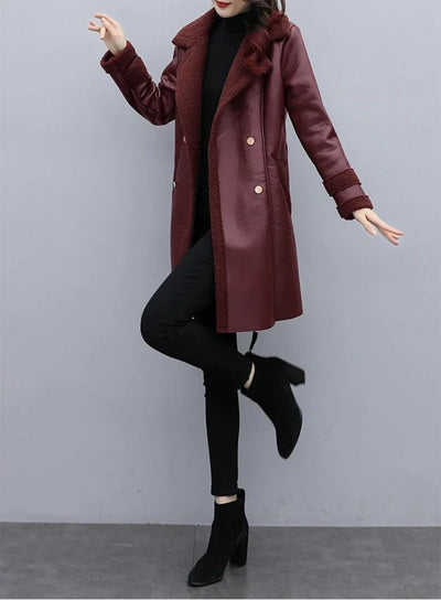 Sophie | Premium Cosy Italian Leather Coat