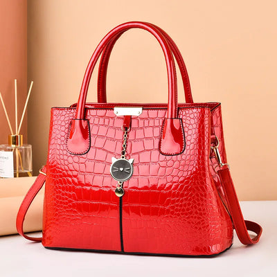 Claribel | Shiny Patent Leather Tote Bag