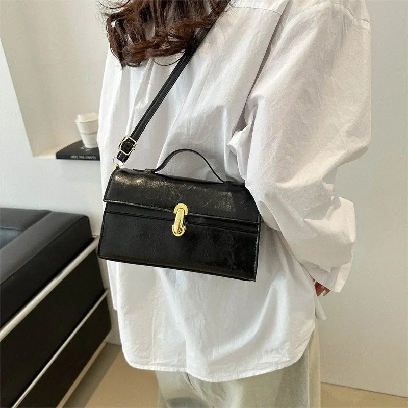 Esme | Retro Lock Buckle Crossbody Bag