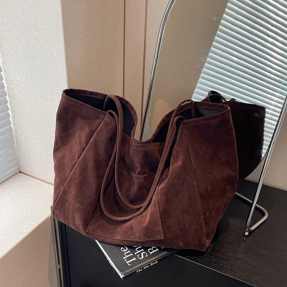 Velana | Suede Shoulder Tote Bag