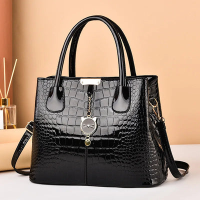 Claribel | Shiny Patent Leather Tote Bag