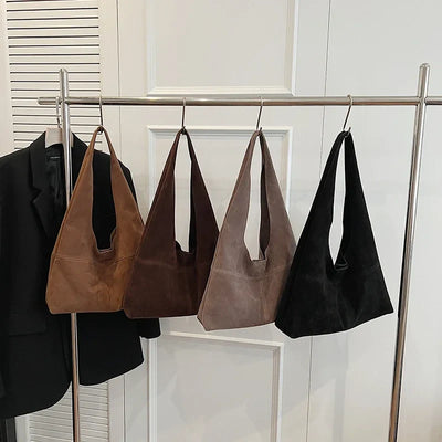 Elisanne | Faux Suede Casual Shoulder Bag