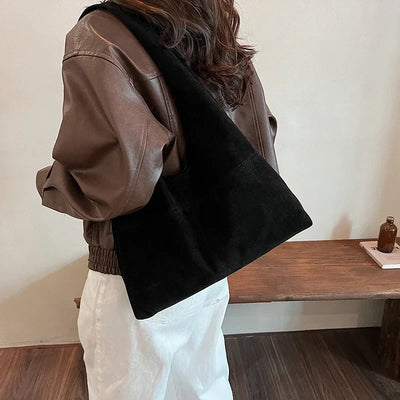 Elisanne | Faux Suede Casual Shoulder Bag