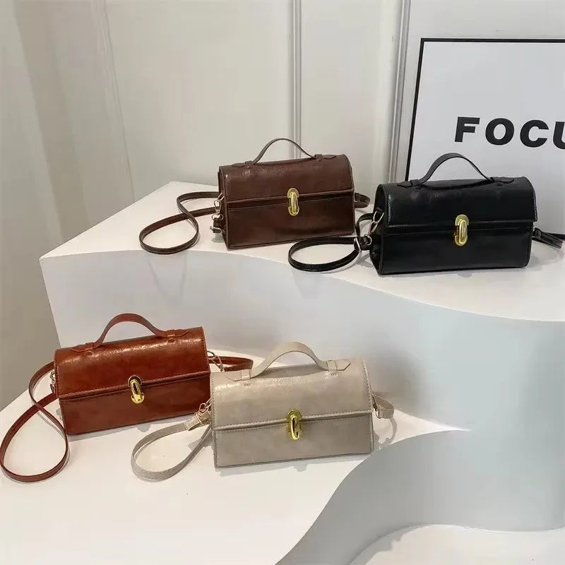 Esme | Retro Lock Buckle Crossbody Bag