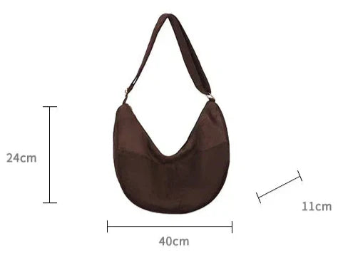 Davana | Suede Crossbody Hobo Bag