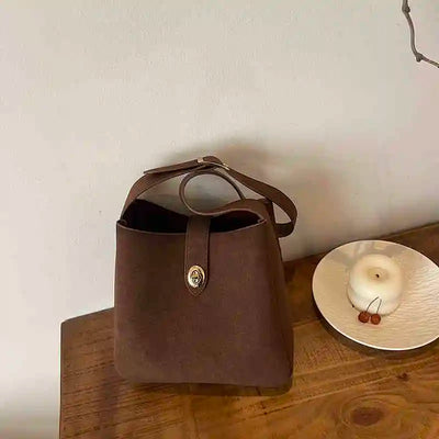 Sabella | Retro Suede Bucket Tote