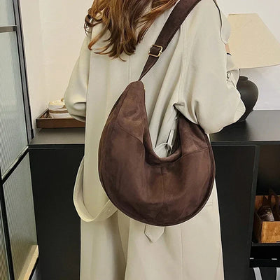 Davana | Suede Crossbody Hobo Bag