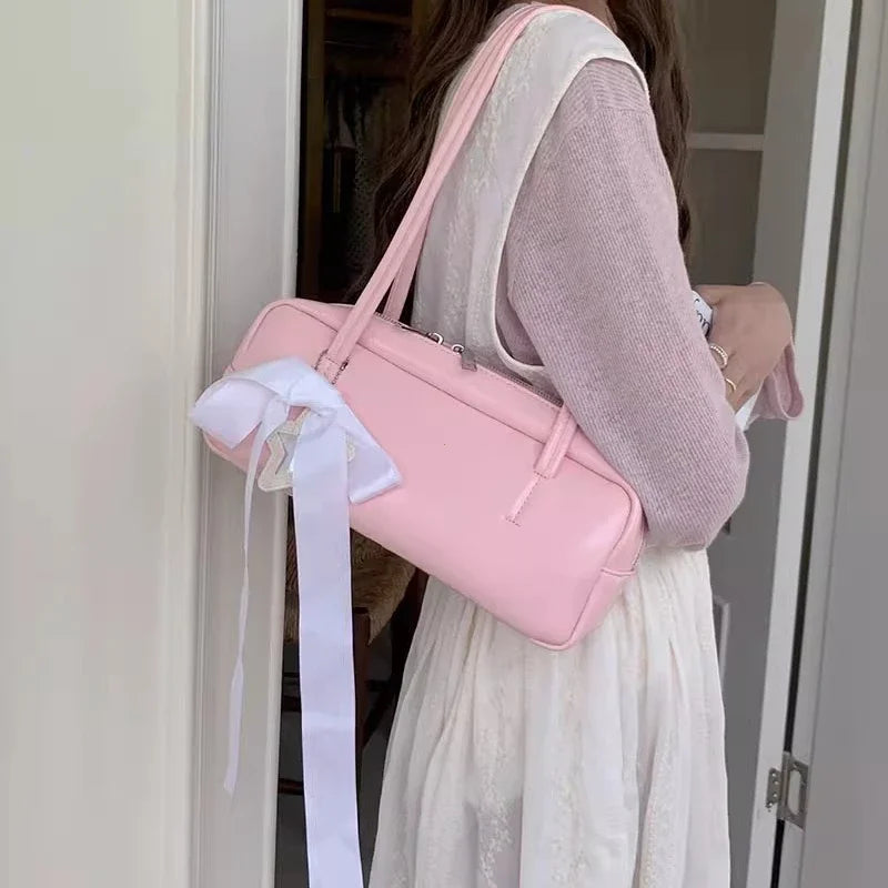 Amorette | Ribbon Accent Shoulder Bag
