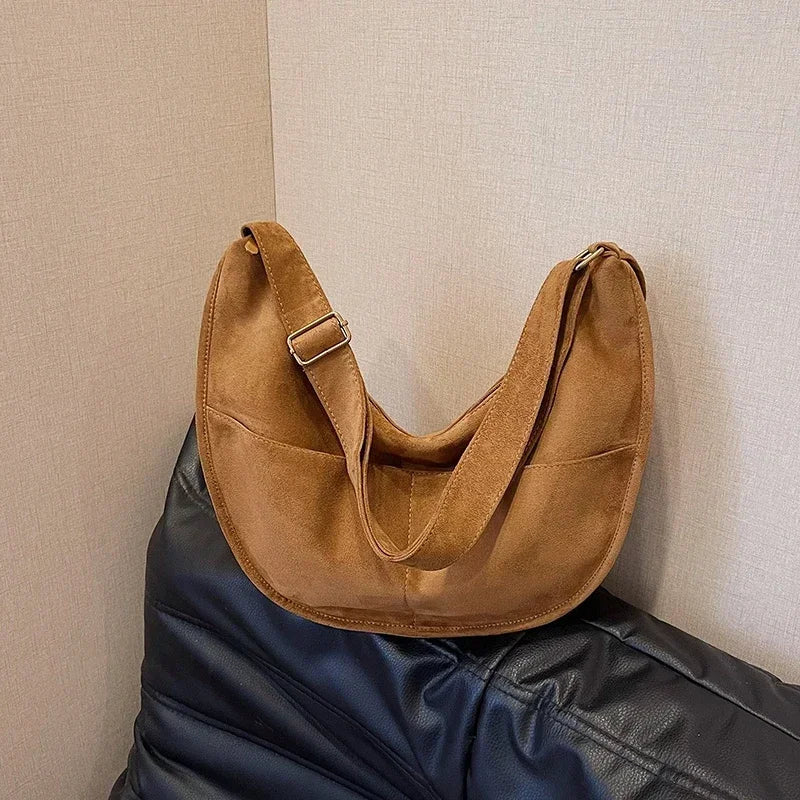 Davana | Suede Crossbody Hobo Bag