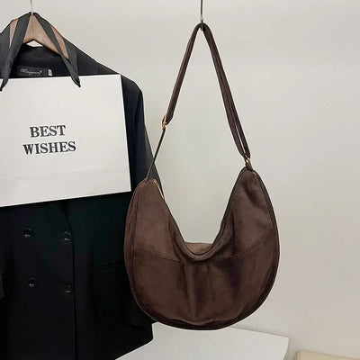 Davana | Suede Crossbody Hobo Bag
