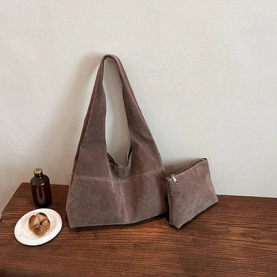 Elisanne | Faux Suede Casual Shoulder Bag