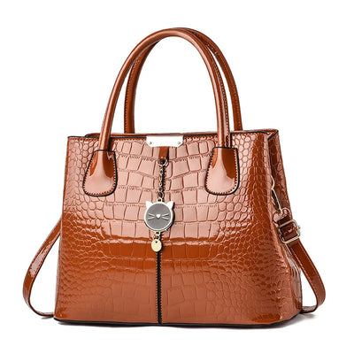Claribel | Shiny Patent Leather Tote Bag