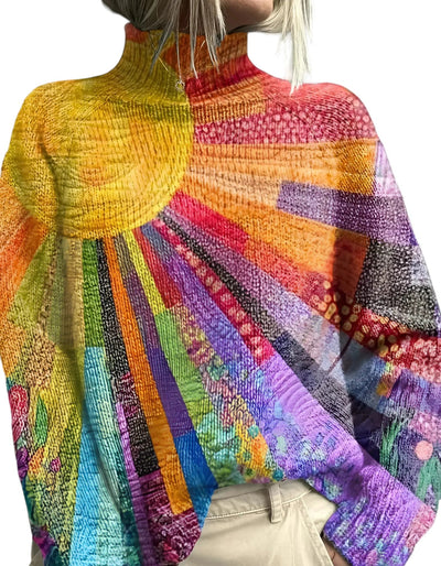 Lou | Colourful Turtleneck Jumper