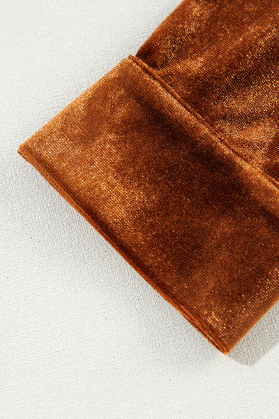 Marly | Velvet Chest Pocket Blouse