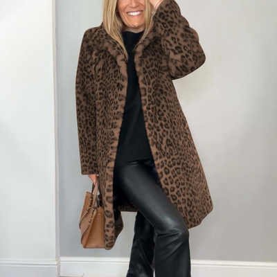 Daisy| Coat With Leopard Print