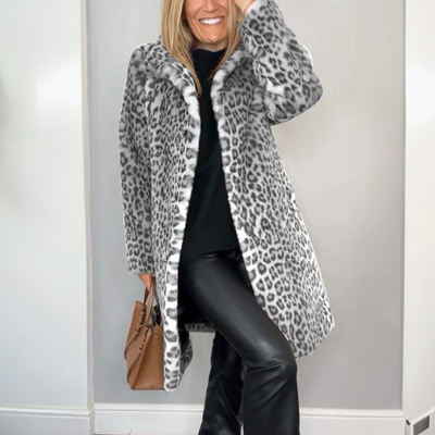 Daisy| Coat With Leopard Print