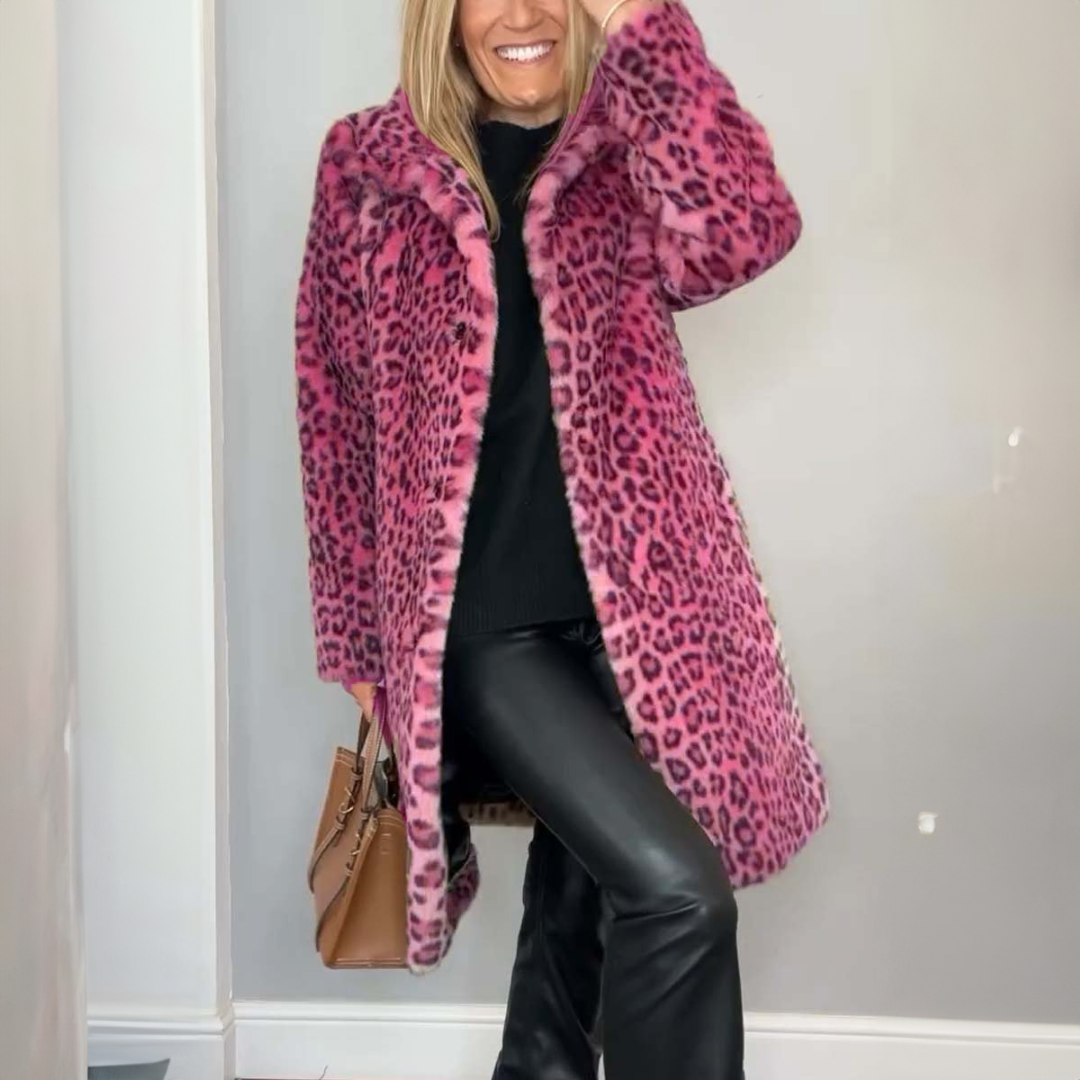 Daisy| Coat With Leopard Print