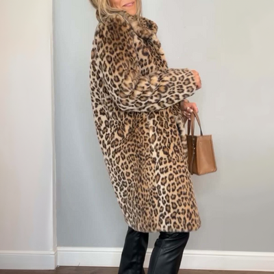 Daisy| Coat With Leopard Print